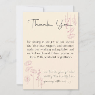 Tack för personlig Bröllop, ditt kort Unik design