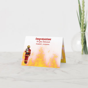 Tack för personlig Flame Firefighter Pension Kort