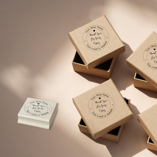 Tack för personlig för din affärsorder stämpel (Personalized Thank You for Your Business Order Rubber Stamp)