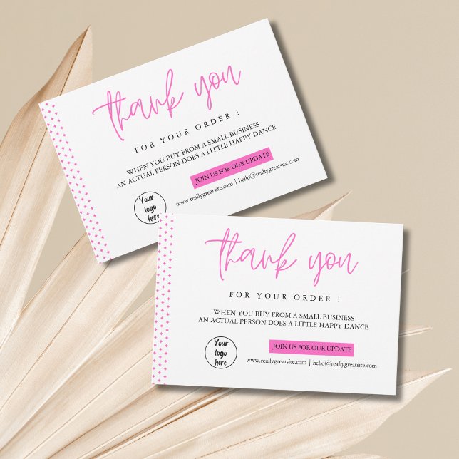 Tack för personlig för dina Affärskort (Personalized Thank You For Your Business Cards)