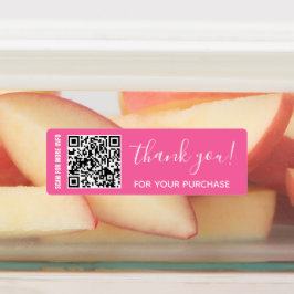 Tack för Personlig för Rosa av inköp QR-kod Klistermärke