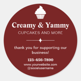 Tack för personlig för support av vårt företag runt klistermärke