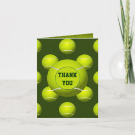 Tack för personlig för tema för sportpartytennis kort