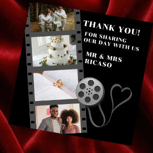Tack för Photo Collage Movie Strip-kortet Spara Datumet