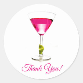 Tack för Pink Martini Cocktailparty Runt Klistermärke
