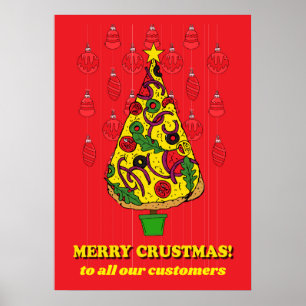 Tack för Pizza Restaurang-julklapp Poster