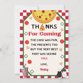 Tack för pizzafödelsedagsfesten kort