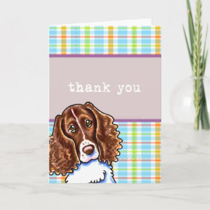 Tack för pläd för SpringerSpaniel nätt Kort