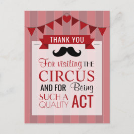 Tack för Poster av Födelsedagsfest i klassiskt cir Vykort