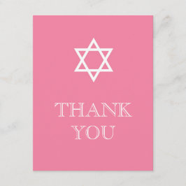 Tack för Preppy Hebrew-kortet - Rosa Kort