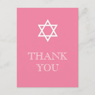 Tack för Preppy Hebrew-kortet - Rosa Kort