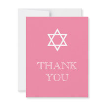 Tack för Preppy Hebrew-kortet - Rosa