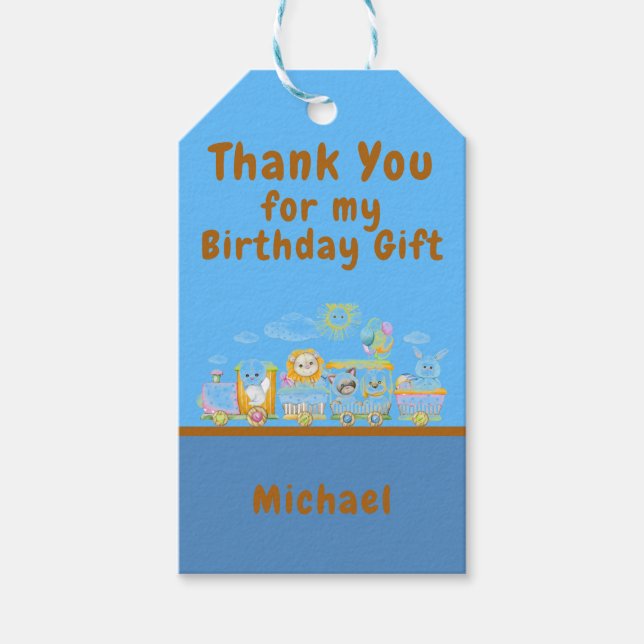 Tack för presentkort till goodybag presentetikett (Framsidan)