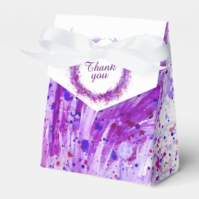 Tack för presentlådan för lilans vattenfärgsdel presentaskar (Framsidan Sidan)