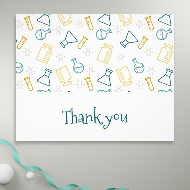 Tack för provrör för vetenskapliga laboratoriemask flygblad (Simple Thank you flyer for scientific related businesses)