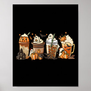 Tack för Pumpkin Spice Latte Fall Autumn Coffee Gh Poster