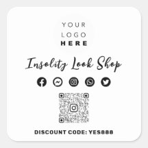 Tack för QR CODE-Logotypens rabattkod Svartvitt