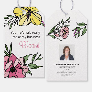 Tack för realtor Photo Referral Presentetikett