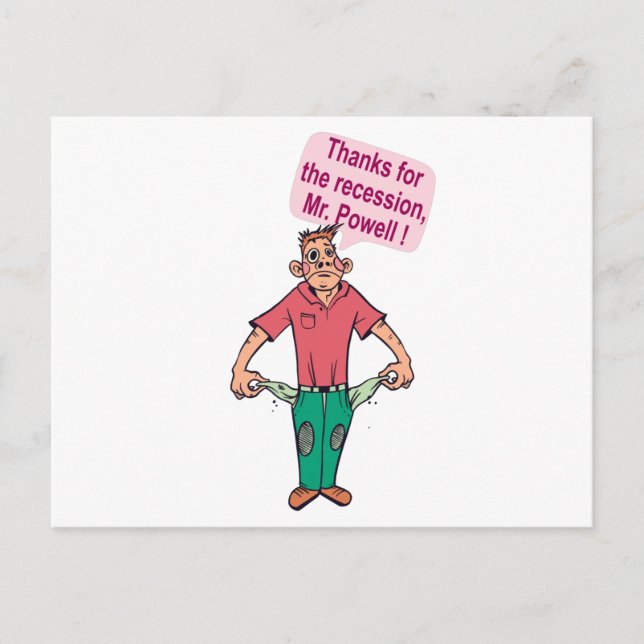 Tack för recessionen, Mr. Powell Vykort (Framsida)