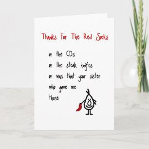 Tack för Red Socks - ett snabbt tack för dikt