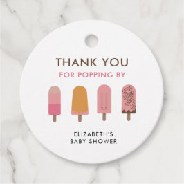 Tack för redot till popup Baby Shower Gåvor Etiketter