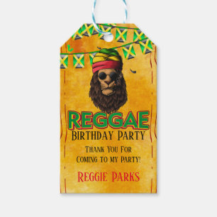 Tack för Reggae-Födelsedagsfest Presentetikett