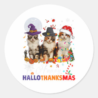 Tack för ridhalloween christmas lycklig hallothank runt klistermärke