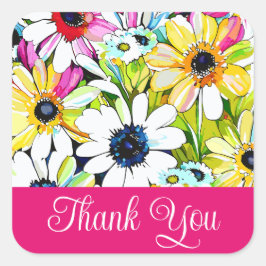 Tack för ro-klistermärken fyrkantigt klistermärke