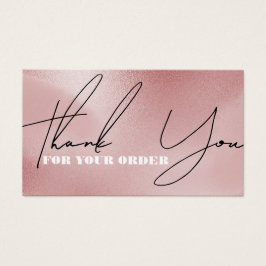 Tack för ro rosa, rabatt-kort visitkort