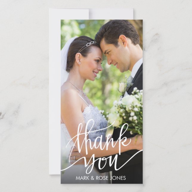 Tack för roligtens skript bröllop kort (Framsida)