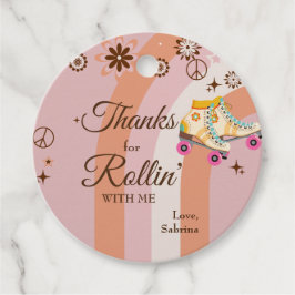 Tack för Rollin's med mig Roller Skate Birthday Gåvor Etiketter