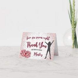 Tack för Rosa av Cheerledande födelsedag Kort