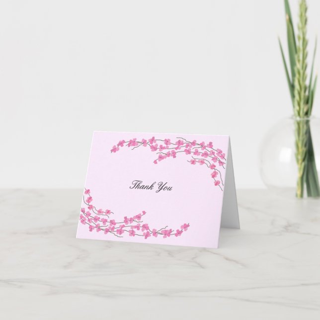 Tack för Rosa av elegant Blommar (Framsida)