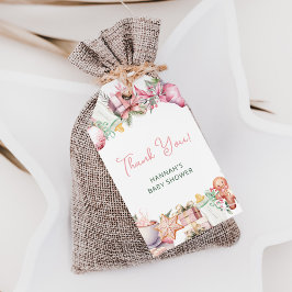 Tack för Rosa av julbabyskor Presentetikett