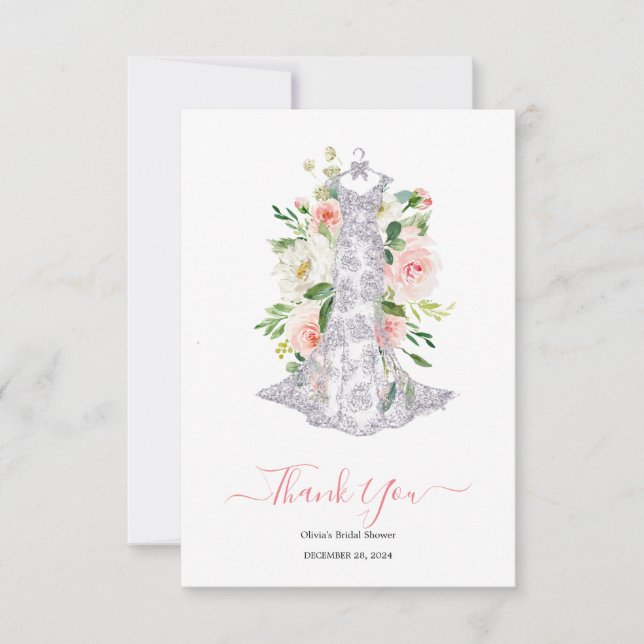 Tack för rosa Blommigt Möhippa (Framsida)