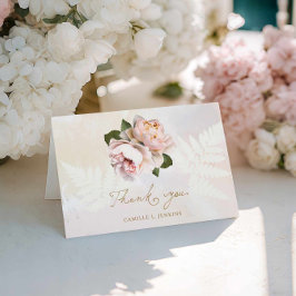 Tack för rosa blomsterbröllopsfesten