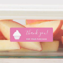 Tack för Rosa för inköp Anpassad Logotyp Klistermärke