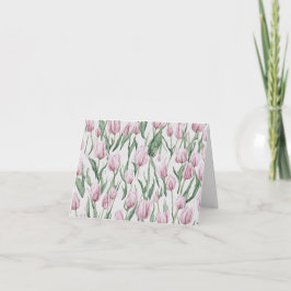 Tack för rosa och vittblåsare anteckningskort