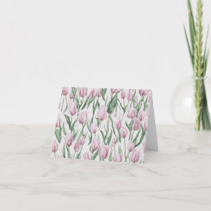 Tack för rosa och vittblåsare anteckningskort
