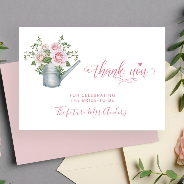 Tack för rosa ros elegant möhippa (Skapare uppladdad)