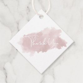 Tack för  Rosa, vattenfärg, babykläder Gåvor Etiketter