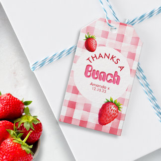 Tack för Rosan i Bunch Strawberry Picnic Bachelore Presentetikett