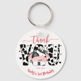 Tack för rosan Kow party! Nyckelring
