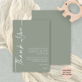 Tack för roterad kallgrafi - skal för babykläder kort