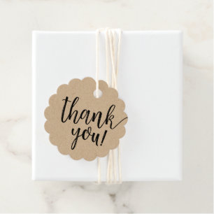 Tack för Rustic Kraft Baby Shower Gåvor Etiketter