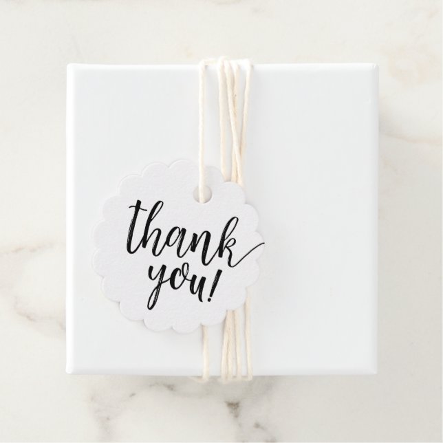 Tack för Rustic Kraft Baby Shower Gåvor Etiketter (På plats)