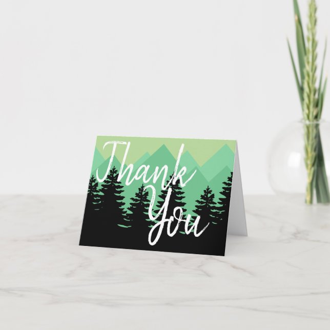 Tack för rustic vildmarks skog och berg inbjudan (Framsida)