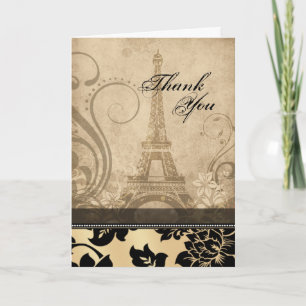 Tack för sand för Fleur de Paris Eiffel torn Kort
