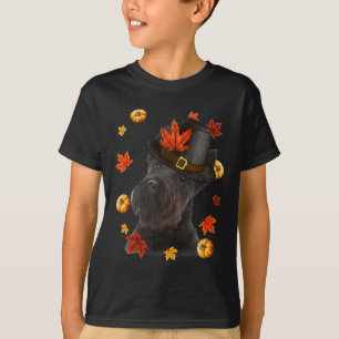 Tack för Scottish Terrier Hund Pilgrim Hat Fall Ly T Shirt