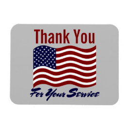 Tack for Service American Flagga Magnet